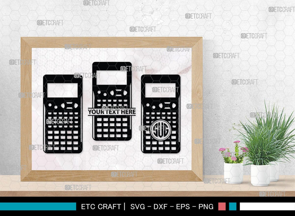 Calculator Monogram, Calculator Silhouette, Calculator SVG, Math Svg ...