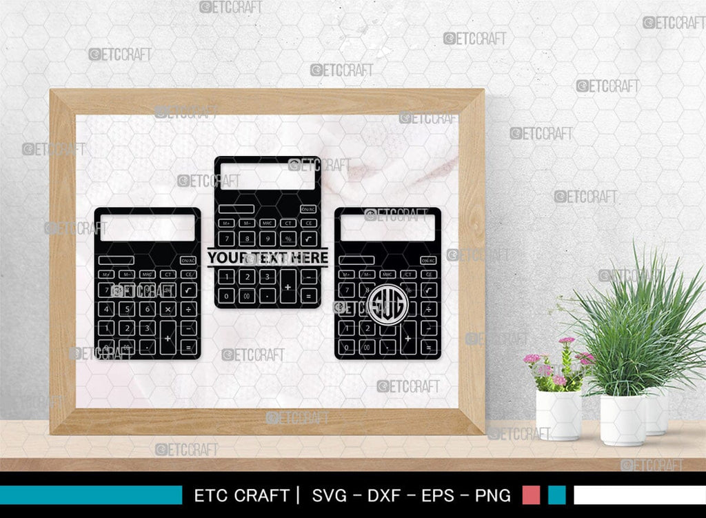 Calculator Monogram, Calculator Silhouette, Calculator SVG, Math Svg ...