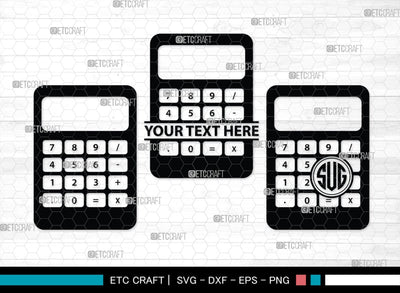 Calculator Monogram, Calculator Silhouette, Calculator SVG, Math Svg, Scientific Calculator Svg, Business Calculator Svg, School Svg, SB00471 SVG ETC Craft 