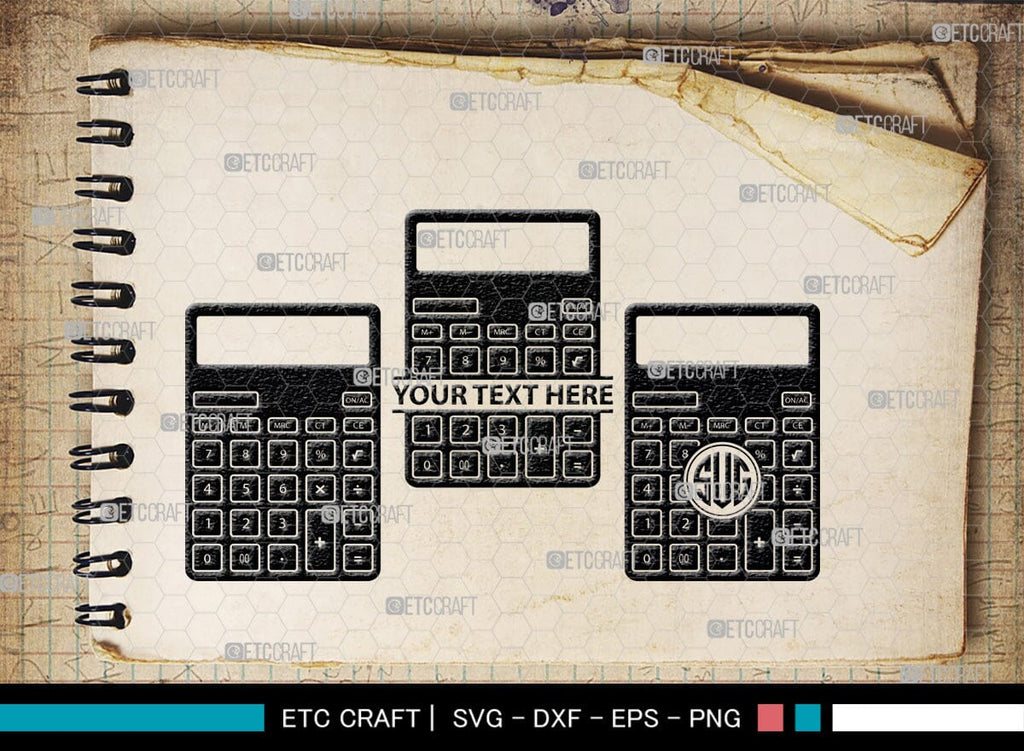 Calculator Monogram, Calculator Silhouette, Calculator SVG, Math Svg ...