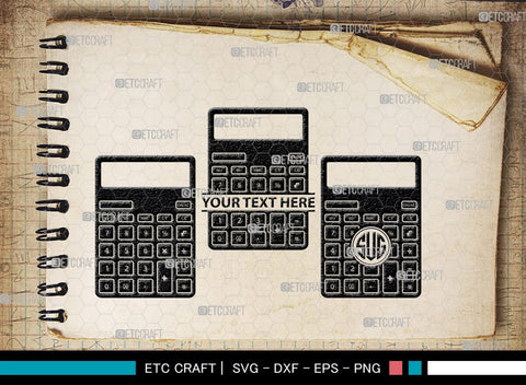 Calculator Monogram, Calculator Silhouette, Calculator SVG, Math Svg, Scientific Calculator Svg, Business Calculator Svg, School Svg, SB00471 SVG ETC Craft 