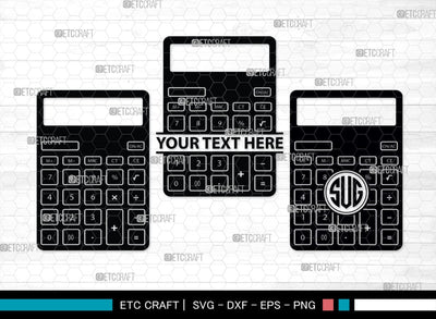 Calculator Monogram, Calculator Silhouette, Calculator SVG, Math Svg, Scientific Calculator Svg, Business Calculator Svg, School Svg, SB00471 SVG ETC Craft 