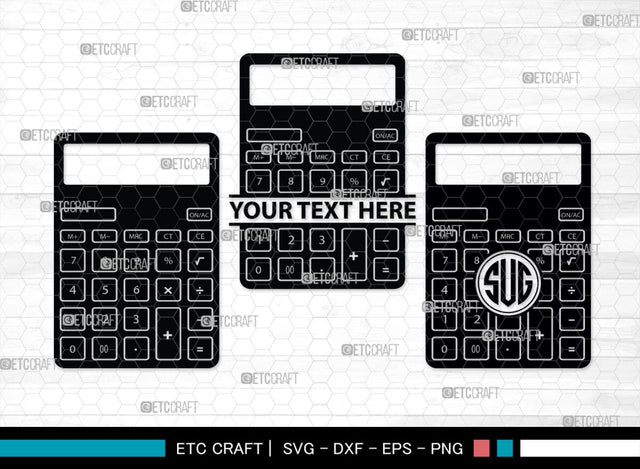 Calculator Monogram, Calculator Silhouette, Calculator SVG, Math Svg, Scientific Calculator Svg, Business Calculator Svg, School Svg, SB00471 SVG ETC Craft 