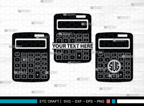 Calculator Monogram, Calculator Silhouette, Calculator SVG, Math Svg, Scientific Calculator Svg, Business Calculator Svg, School Svg, SB00471 SVG ETC Craft 