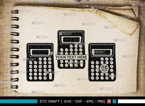 Calculator Monogram, Calculator Silhouette, Calculator SVG, Math Svg, Scientific Calculator Svg, Business Calculator Svg, School Svg, SB00471 SVG ETC Craft 