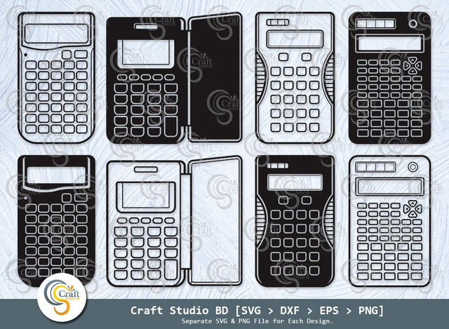 Calculator Silhouette, Math Svg, Education Svg, School Svg, Calculator Outline, Graphic Calculator Svg, Calculator Svg Bundle SVG ETC Craft 