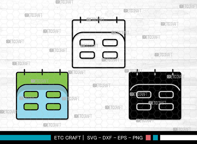 Calendar Icons Color, Calendar Svg, Planner Svg, Calendars, Home Calendar, Calendar Bundle, Icon Bundle, Svg Cut File, Dxf, Eps, Png, SVG ETC Craft 