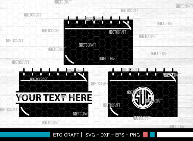 Calendar Icons Monogram, Calendar Svg, Planner Svg, Calendars, Home Calendar, Calendar Monogram, Icon Monogram, Svg Cut File, Dxf, Eps, Png, SVG ETC Craft 