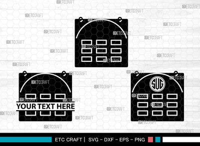 Calendar Icons Monogram, Calendar Svg, Planner Svg, Calendars, Home Calendar, Calendar Monogram, Icon Monogram, Svg Cut File, Dxf, Eps, Png, SVG ETC Craft 
