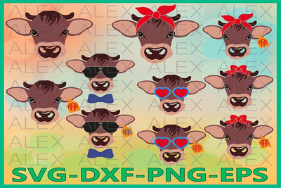 Calf with Bandana svg, Calf face SVG AlexSVGStudio 