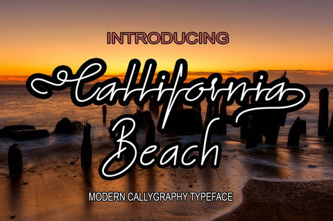 California beach font duo Font arwah studio 