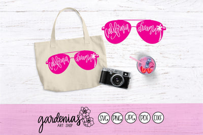 California Dreamin Sunglasses SVG Gardenias Art Shop 