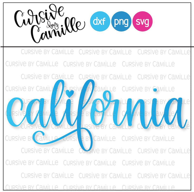California Hand Lettered Cut File - So Fontsy