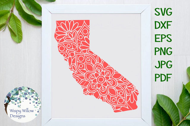 California Mandala SVG Wispy Willow Designs 