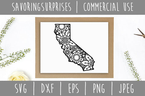 California Mandala Zentangle SVG SavoringSurprises 