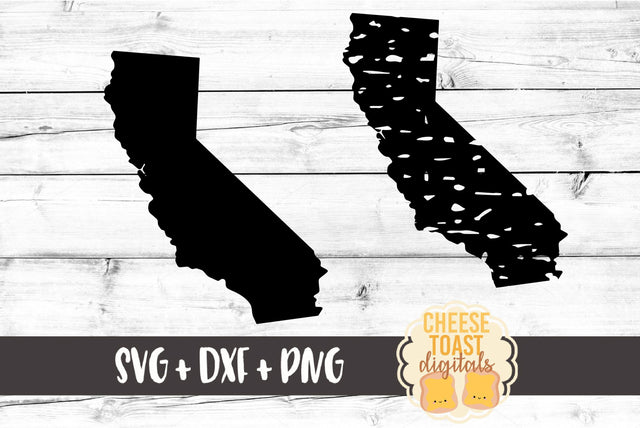 California - Solid & Grunge SVG Cheese Toast Digitals 