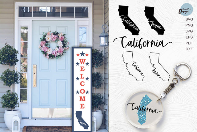 California State SVG. Keychain and Door Porch sign Templates SVG Klava P 