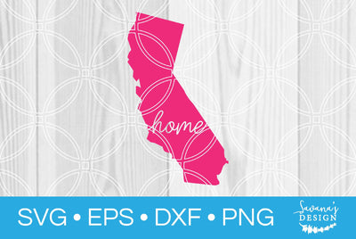 California State with Home SVG SavanasDesign 