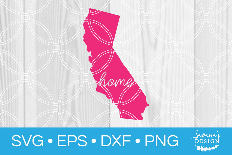 California State with Home SVG SavanasDesign 