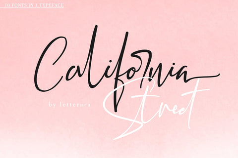 CALIFORNIA STREET (10 STYLES IN 1 TYPEFACE) Font Letterara 