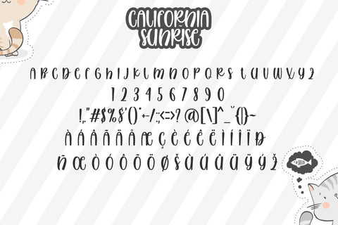 California Sunrise - a Quirky Handwritten Font Font Fallen Graphic Studio 