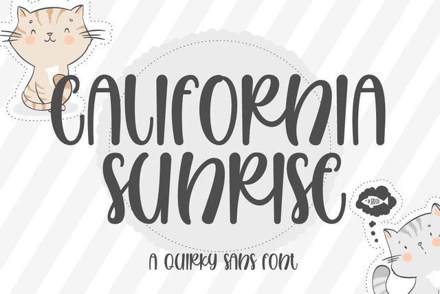 California Sunrise - a Quirky Handwritten Font Font Fallen Graphic Studio