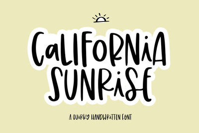 California Sunrise - Quirky Handwritten Font Font KA Designs 