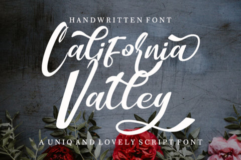 California Valley Embroidery/Applique FONTS Mengulirpena 