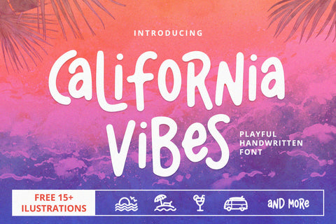 California Vibes - Playful Handwritten Font Font Alpaprana Studio 