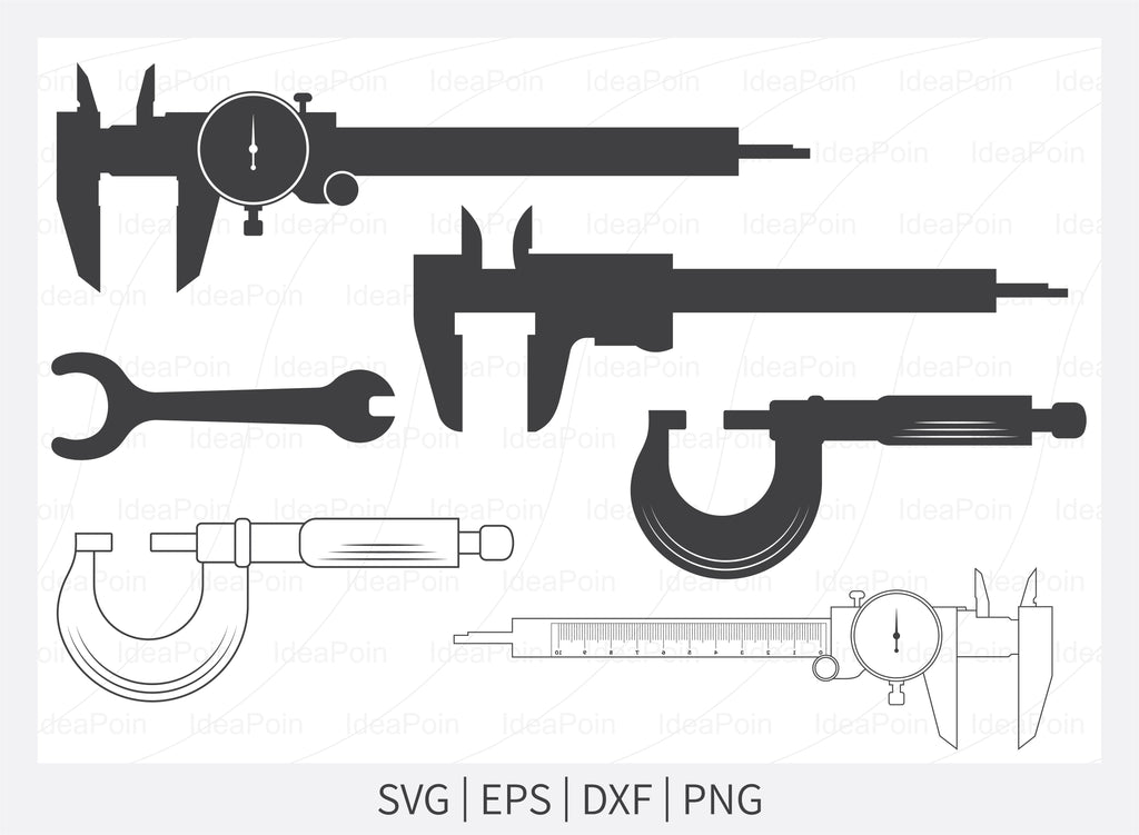 Caliper SVG, Caliper Silhouette, Engineering SVG, Construction svg ...