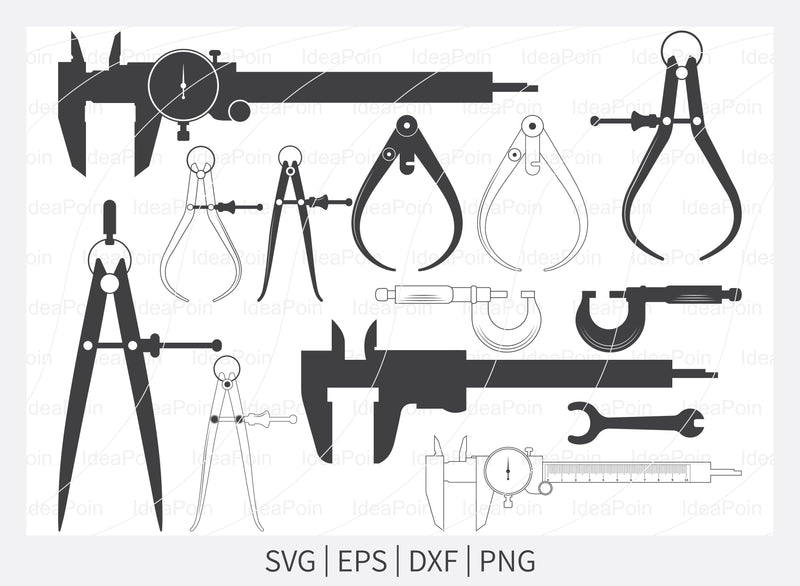 Caliper SVG, Caliper Silhouette, Engineering SVG, Construction svg ...