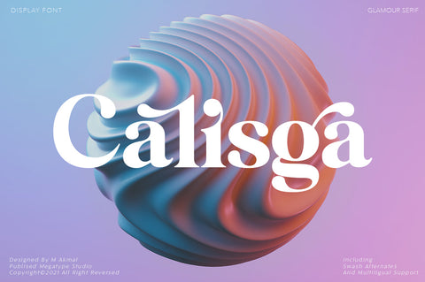 Calisga Typeface Font Megatype 