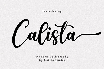 Calista Script Font Sulthan studio 
