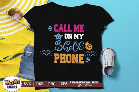 Call me on my shell phone svg, Summer svg, Beach svg, Png, Dxf SVG Wowsvgstudio 