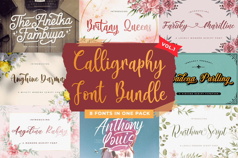Calligraphy Font Bundle Vol 1 Font StringLabs 