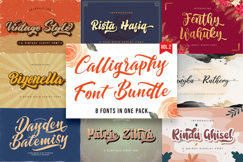 Calligraphy Font Bundle Vol 2 - So Fontsy