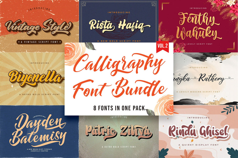 Calligraphy Font Bundle Vol 2 Font StringLabs 