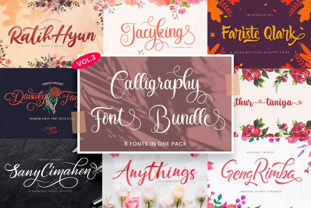 Calligraphy Font Bundle Vol 3 Font StringLabs 