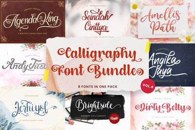 Calligraphy Font Bundle Vol 4 Font StringLabs 