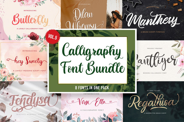 Calligraphy Font Bundle Vol 5 Font StringLabs 