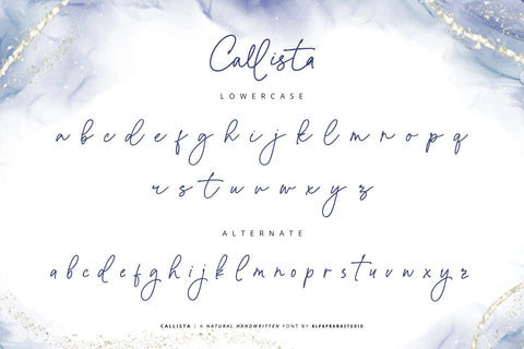 Callista - Signature Font Font Alpaprana Studio 