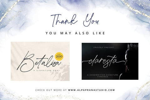 Callista - Signature Font Font Alpaprana Studio 