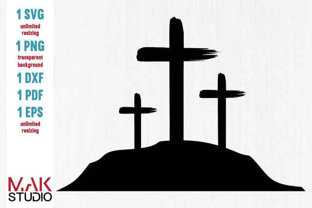 Calvary crosses svg, Calvary crosses svg file, Calvary crosses cut file, Calvary crosses dxf SVG MAKStudion 