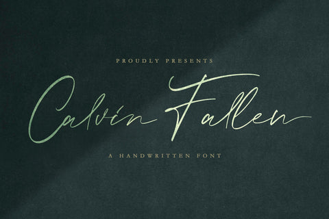 Calvin Fallen - Handwritten Signature Font Font StringLabs 