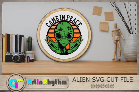 Came in peace Svg, Alien Svg, Alien Clipart, UFO Svg SVG Artinrhythm shop 