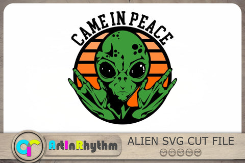 Came in peace Svg, Alien Svg, Alien Clipart, UFO Svg SVG Artinrhythm shop 