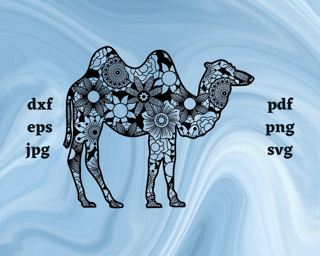 Camel Mandala SVG Cut File SVG Northern Light SVG 