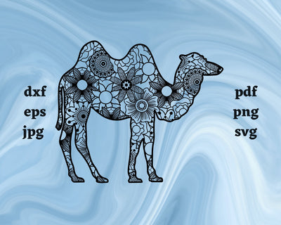 Camel Mandala SVG Cut File SVG Northern Light SVG 