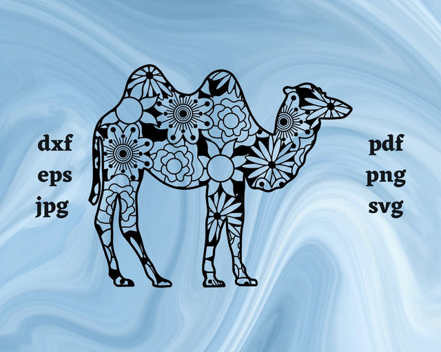 Camel Mandala SVG Cut File SVG Northern Light SVG 