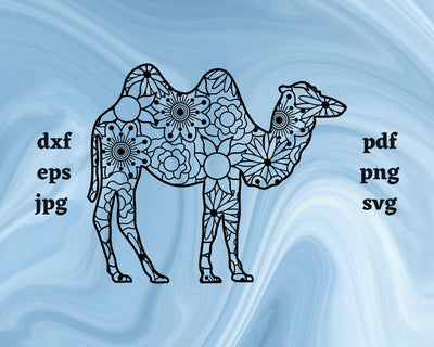 Camel Mandala SVG Cut File SVG Northern Light SVG 